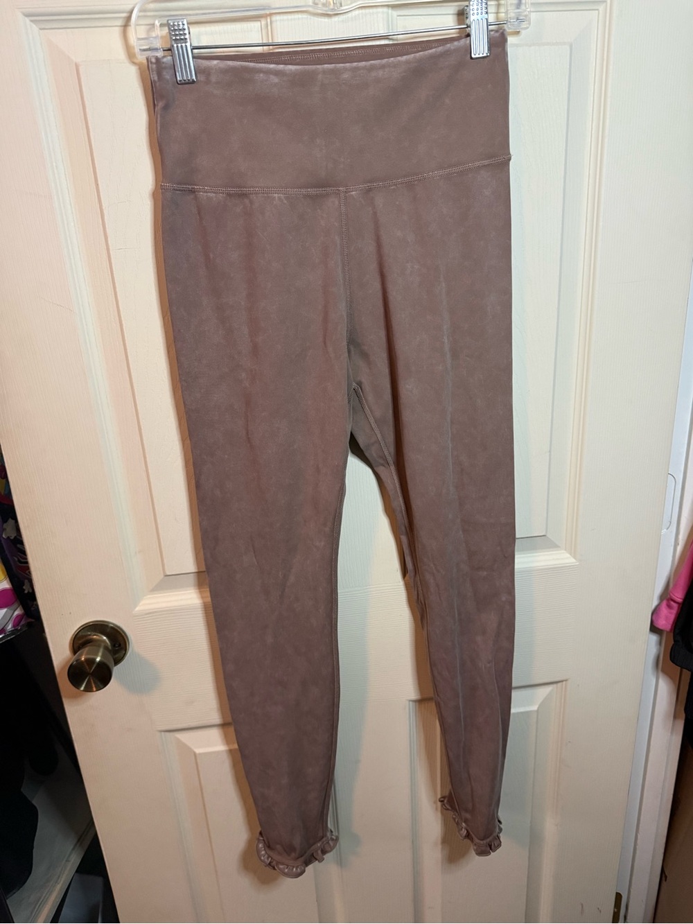 JoyLab Women's High-Waist Brown Leggings w/ Ruffle Cuff Size Small